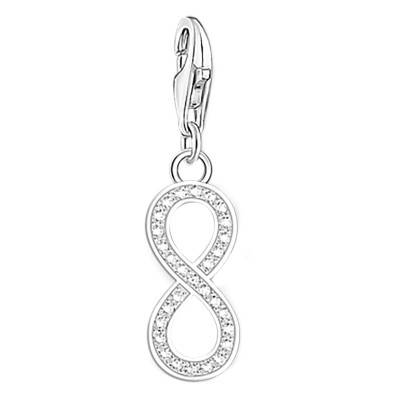 Pendentif Mixed Charms Infini en Argent 925 & Pierres Blanches - 2171-051-21 - Thomas Sabo