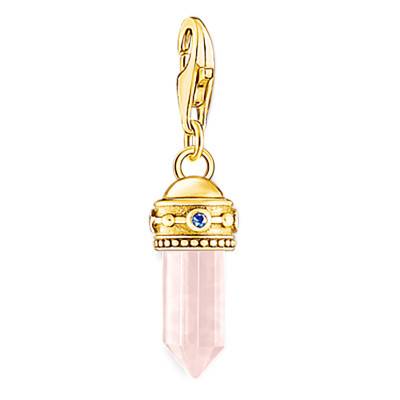 Yellow Gold-Plated Charmista Mixed Charm Hexagon Pendant with Blue Stone - 2165-995-9 - Thomas Sabo