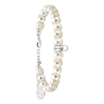 Bracelet Charmista Perles d'Eau Douce & Argent 925, Longueur 16 à 19 cm - A2142-158-14 - Thomas Sabo