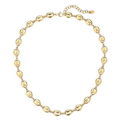 Kafai Gold Coffee Bean Chain Necklace, 42 cm to 47 cm - Hipanema