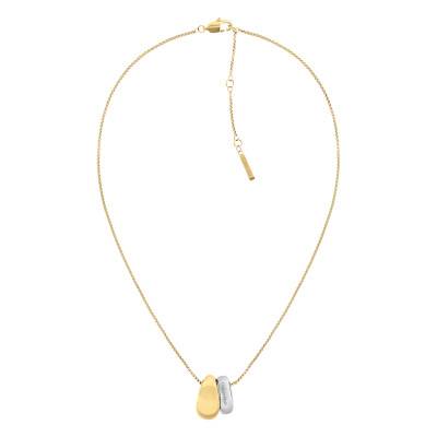 Gold-Tone Stainless Steel Timeless Refine Necklace, Length 45,70 cm to 50 cm - 35000617 - Calvin Klein