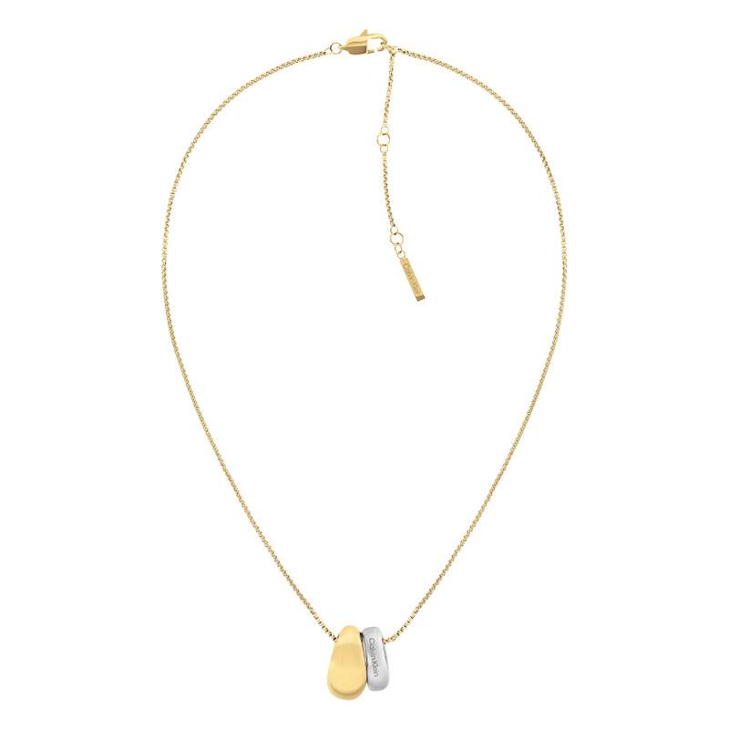 Gold-Tone Stainless Steel Timeless Refine Necklace, Length 45,70 cm to 50 cm - 35000617 - Calvin Klein