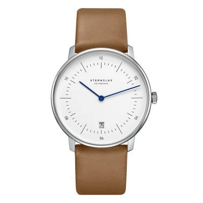 Montre Naos White Silver Premium Brown S01-NA01-PR01 - Sternglas