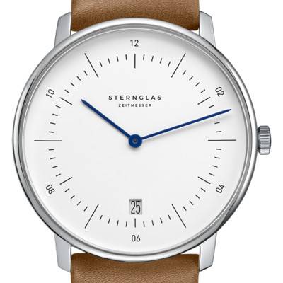 Montre Naos White Silver Premium Brown S01-NA01-PR01 - Sternglas