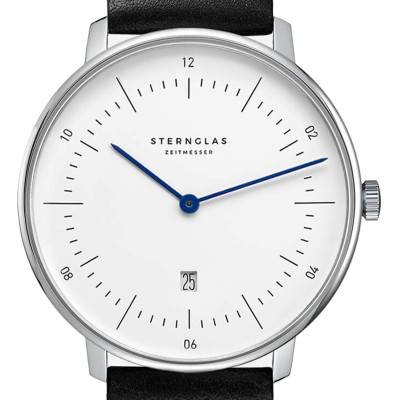 Montre Naos XS Silver Klassik Black S01-ND01-KL05 - Sternglas