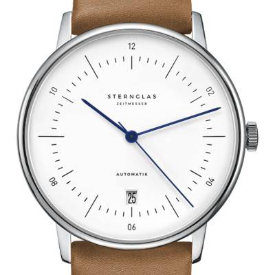 Montre Naos Automatic Silver Premium Brown S02-NA01-PR01 - Sternglas