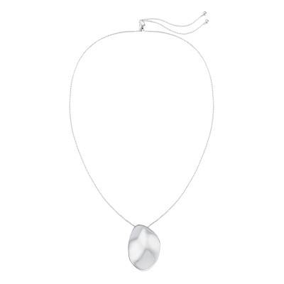 Stainless Steel Sculptural CK Reflect Necklace, Adjustable Length 66 cm - 5000618 - Calvin Klein