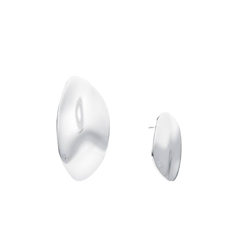 CK Reflect Sculptural Drop Earrings in Steel - 35000620 - Calvin Klein