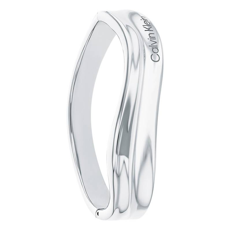 Steel Sculptural Elemental Bangle, Length 17.50 cm, Width 6 mm - 35000641 - Calvin Klein