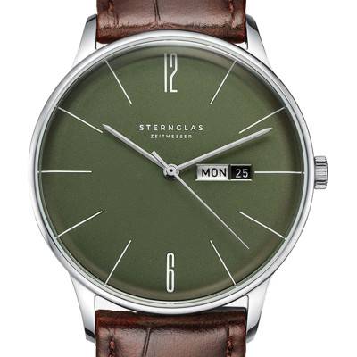 Montre Berlin Olive Green Silver S01-BE08-HE05 - Sternglas