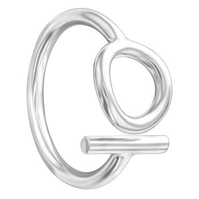 Bague Fil Rond et Barre Argent Massif - Artemis