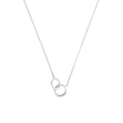 Collier Anneaux Entrelacés Argent Massif, Longueur 42 cm - Artemis