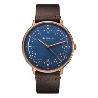 Watch Hamburg Dark Blue Bronze Vintage Mocha S01-HH27-VI17 - Sternglas