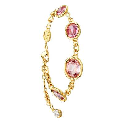 Bracelet Imber Métal Doré & Cristaux Roses, Longueur 15,50 à 20 cm - 5684537 - Swarovski