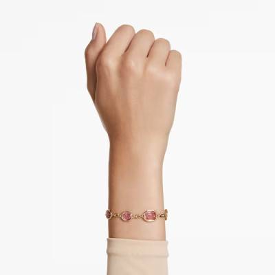 Bracelet Imber Métal Doré & Cristaux Roses, Longueur 15,50 à 20 cm - 5684537 - Swarovski