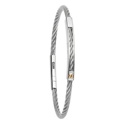 Bracelet Lissaro en Acier & Or Jaune 750, Longueur 20,50 cm - Salvatore Bersani