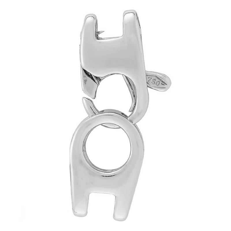 18K 750 White Gold Handcuff Clasp, 5.50 x 17 mm - Les Essentiels