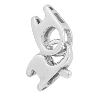 18K 750 White Gold Handcuff Clasp, 5.50 x 17 mm - Les Essentiels