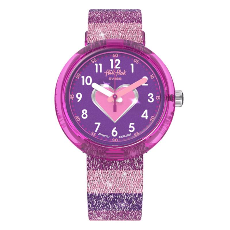 Stripy Glitter FPNP127 Watch - Flik Flak