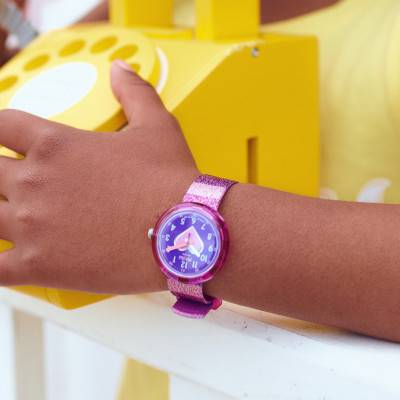Stripy Glitter FPNP127 Watch - Flik Flak