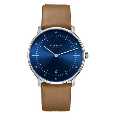 Naos Blue Silver Premium Brown Watch S01-NA06-PR01 - Sternglas