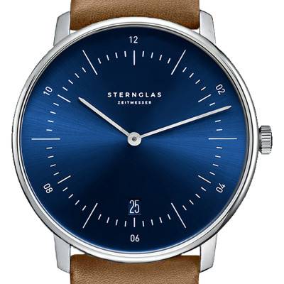 Naos Blue Silver Premium Brown Watch S01-NA06-PR01 - Sternglas