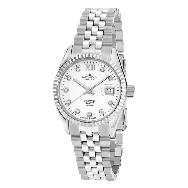 Mondia Icon Legend Lady Diamonds MS-207-SS-02DWT-GB Watch - Mondia