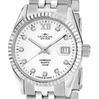 Mondia Icon Legend Lady Diamonds MS-207-SS-02DWT-GB Watch - Mondia