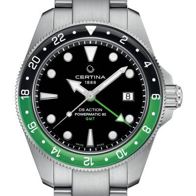 DS Action GMT Powermatic 80 Watch C0329291105100 - Certina