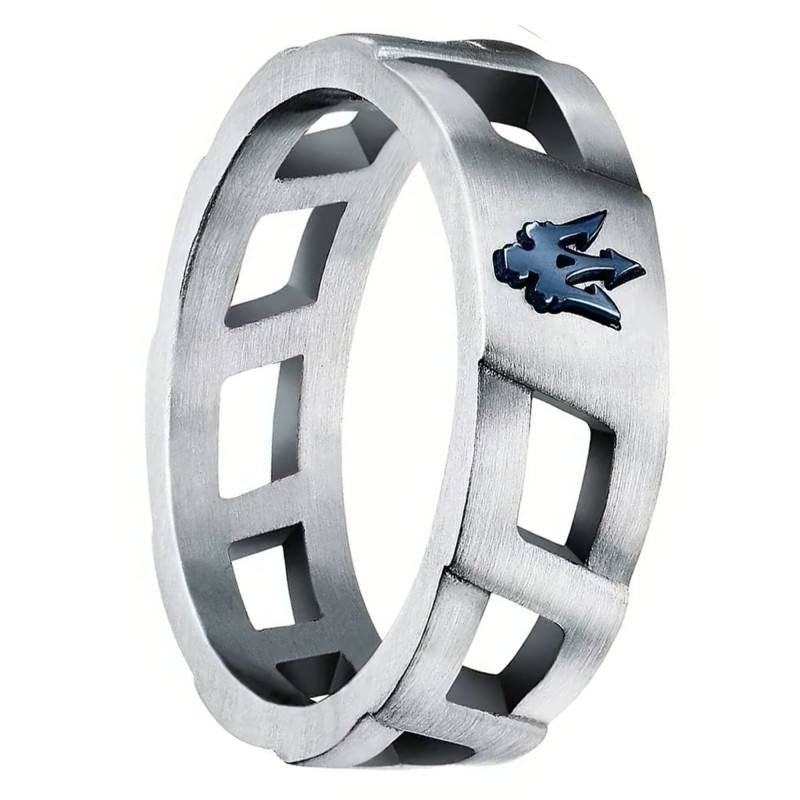 Iconic Gray & Blue Stainless Steel Ring - JM334AVD50019 - Maserati
