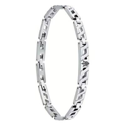 Iconic Gray & Black Stainless Steel Bracelet, Length 18.50 cm to 21.50 cm - JM124AVD34 - Maserati