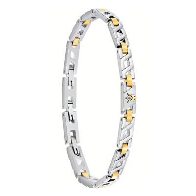 Bracelet Iconic en Acier & Céramique Jaune, Longueur 18,50 cm à 21,50 cm - JM124AVD38 - Maserati