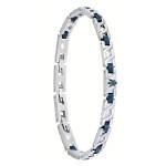 Blue Ceramic & Steel Iconic Bracelet
