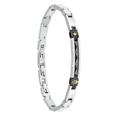 Black Ceramic & Steel Bracelet, Length 18.50 cm to 21.50 cm - JM224ATZ35 - Maserati