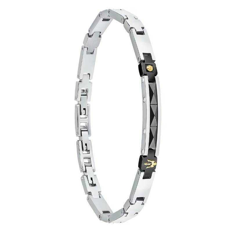 Black Ceramic & Steel Bracelet, Length 18.50 cm to 21.50 cm - JM224ATZ35 - Maserati