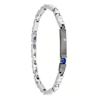 Bracelet en Acier & Saphir Bleu, Longueur 18 à 21,5 cm - JM224AXO03 - Maserati