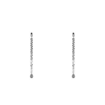 Boucles d'oreilles Texturées Argentées - Les Georgettes