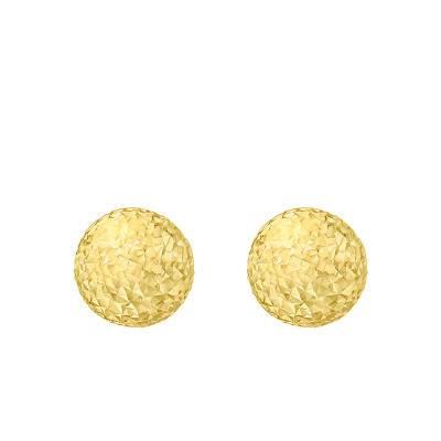 Boucles d'oreilles Boules 10 mm en Or Jaune 375 - Emanessence