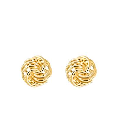 Boucles d'oreilles Multi-Nœuds en Or Jaune 375 - Emanessence
