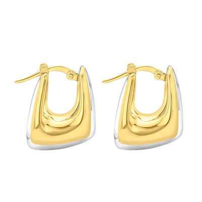 Créoles Rectangulaires, 2 Ors 375 - Emanessence