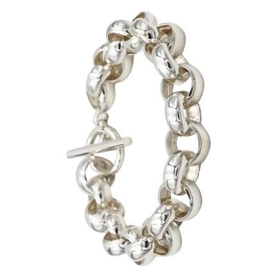 Sterling Silver 925 Rolo Chain Bracelet, Length 20.50 cm - Artemis