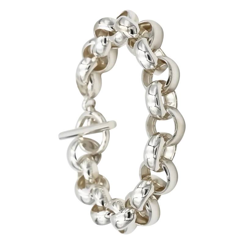 Sterling Silver 925 Rolo Chain Bracelet, Length 20.50 cm - Artemis