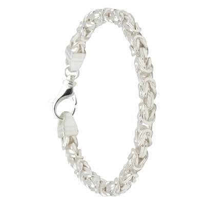 Bracelet Mailles Byzantines en Argent, Longueur 21 cm - Artemis
