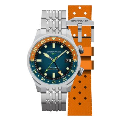 Montre Bradner GMT Automatic Orange Blue SP-5121-AA - Spinnaker