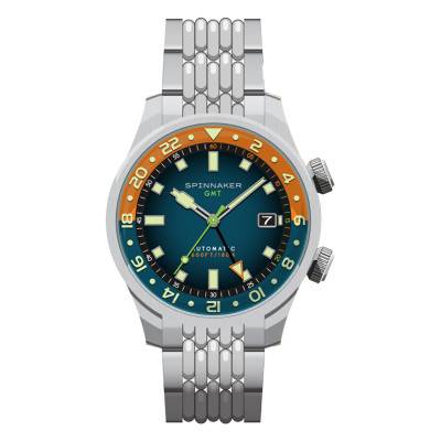 Montre Bradner GMT Automatic Orange Blue SP-5121-AA - Spinnaker