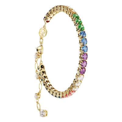 Matrix Gold-Tone Metal & Multicolor Crystal Bracelet, Adjustable Length - 5685691 - Swarovski