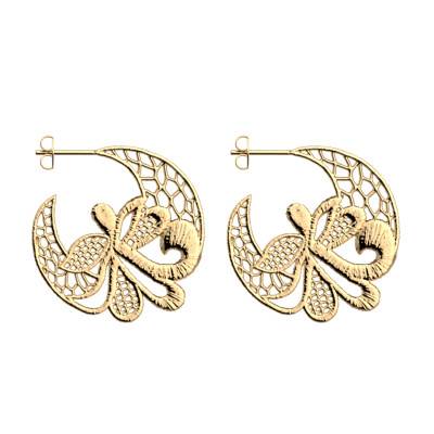 Boucles d'oreilles Bouquet Dorées - Les Georgettes