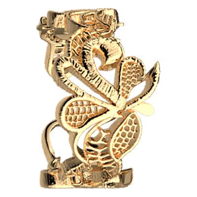 Bague Ouverte Bouquet Dorée - taille 58 - Les Georgettes