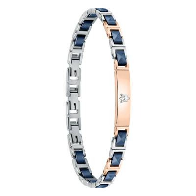 Two-Tone Steel & Blue Ceramic Bracelet, 22 cm - JM420ATI05 - Maserati