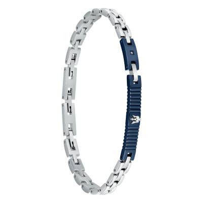Bracelet en Acier Bicolore & Diamant 0,0045 ct, Longueur 18 à 21,50 cm - JM423ATY17 - Maserati